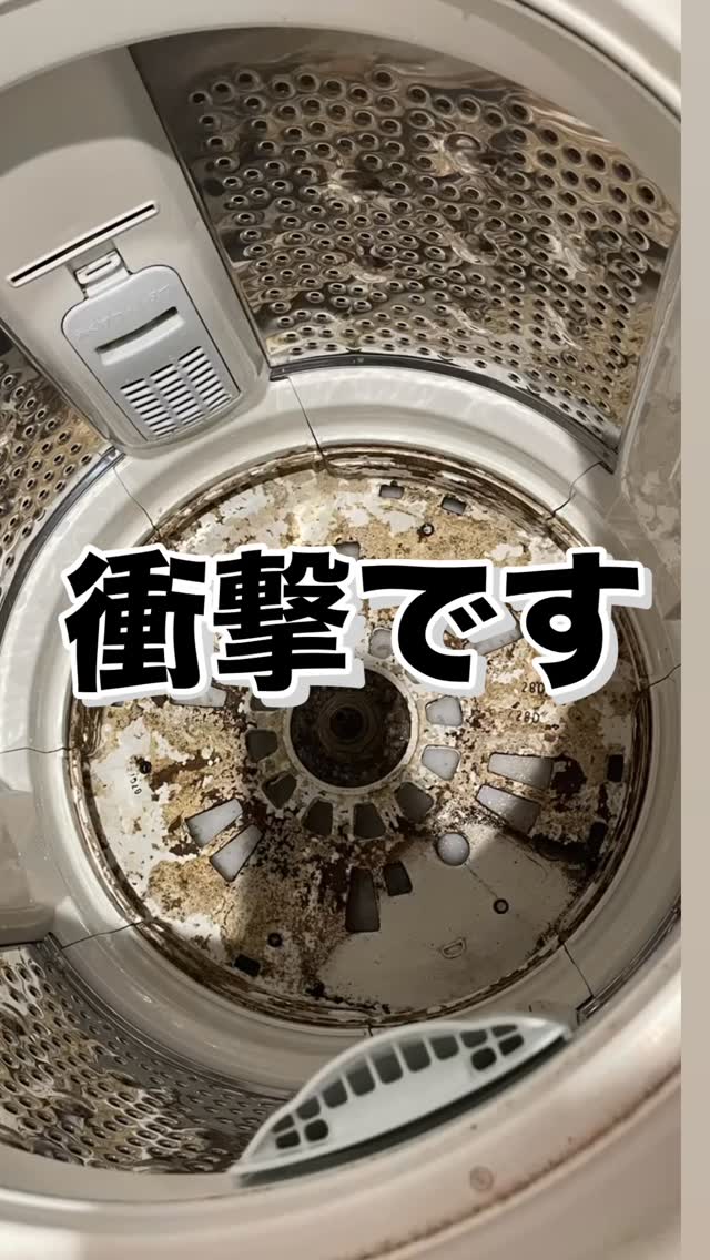 洗濯機内部にたまった汚れ